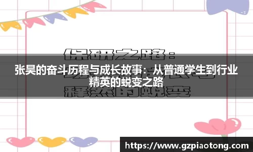 张昊的奋斗历程与成长故事：从普通学生到行业精英的蜕变之路